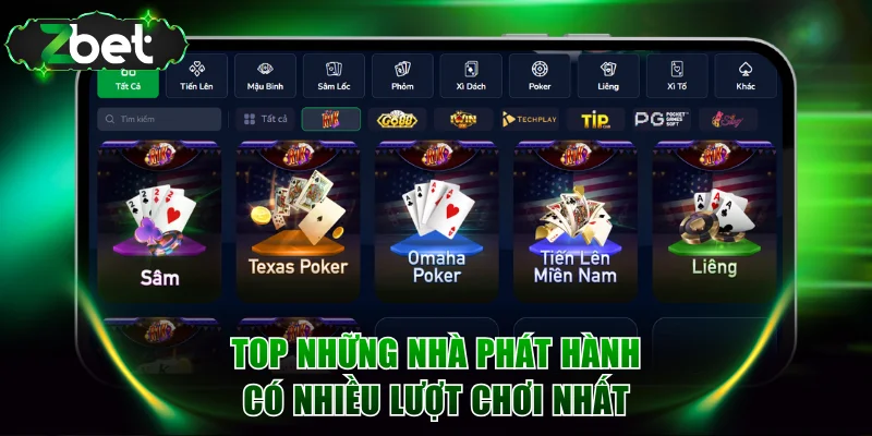 Top những nhà phát hành có nhiều lượt chơi nhất